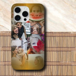 Trendy 6 Foto Collage Gold Metallic Case-Mate iPhone Hülle