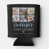 Trendy 6 Insta Foto Collage DADDY 'we Liebe you' Dosenkühler (Rückseite)