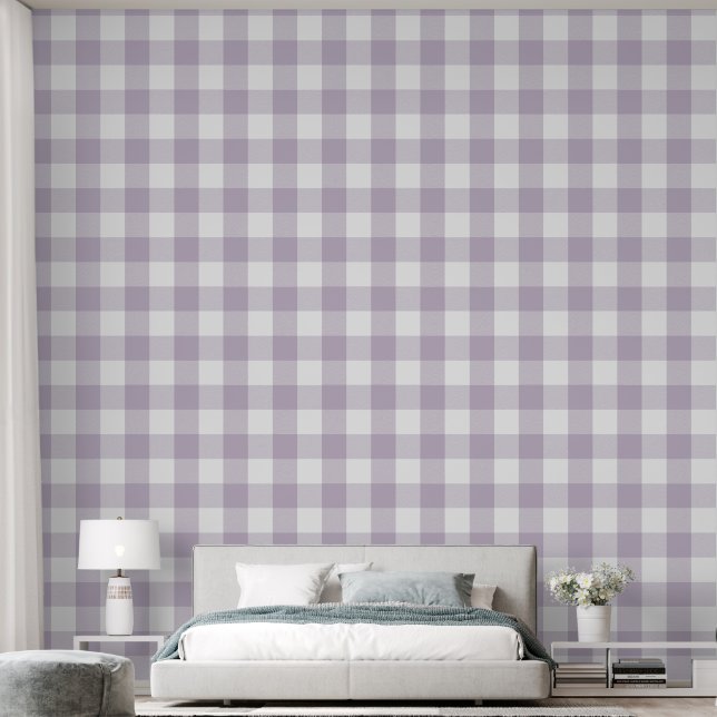 Trendy 6" Light Lila Gingham Buffalo Karo Tapete (Schlafzimmer)
