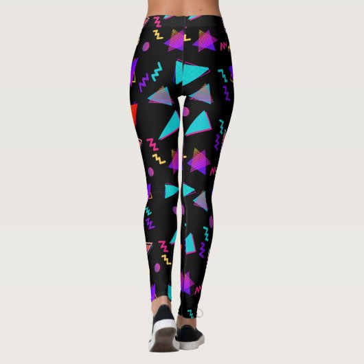 Trendy 80er Black Leggings (Rückseite)