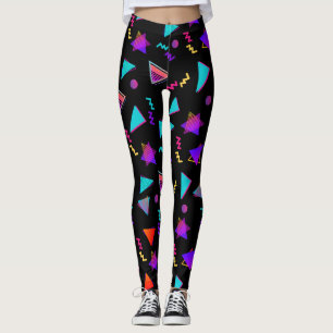 Trendy 80er Black Leggings