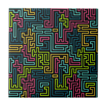 Trendy 80er Black Pattern