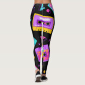 Trendy 80er Cassette Pattern Leggings (Rückseite)