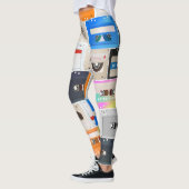 Trendy 80er Cassette Pattern Leggings (Links)