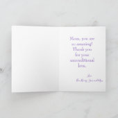 Trendy 80er Design Mother's Day Foto Karte (Innenseite)