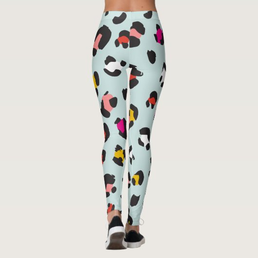 Trendy 80er Leopard Pattern Leggings (Rückseite)