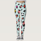 Trendy 80er Leopard Pattern Leggings (Vorderseite)