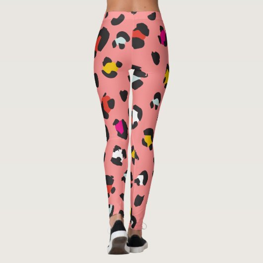 Trendy 80er Leopard Pattern Leggings (Rückseite)