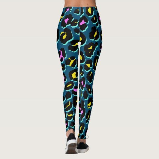 Trendy 80er Leopard Pattern Leggings (Rückseite)