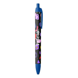 Trendy 80er Pattern Blue Ink Pen Kugelschreiber
