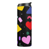 Trendy 80er Pattern Blue Ink Pen Thermosbecher (Nach links gedreht)