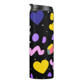 Trendy 80er Pattern Blue Ink Pen Thermosbecher (Nach rechts gedreht)