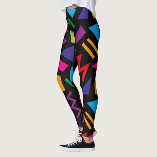 Trendy 80er Pattern farbenfrohe Leggings (Links)