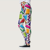 Trendy 80er Pattern farbenfrohe Leggings (Links)