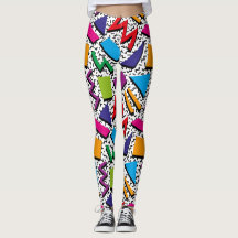 Trendy 80er Pattern farbenfrohe Leggings