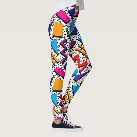 Trendy 80er Pattern farbenfrohe Leggings (Rechts)