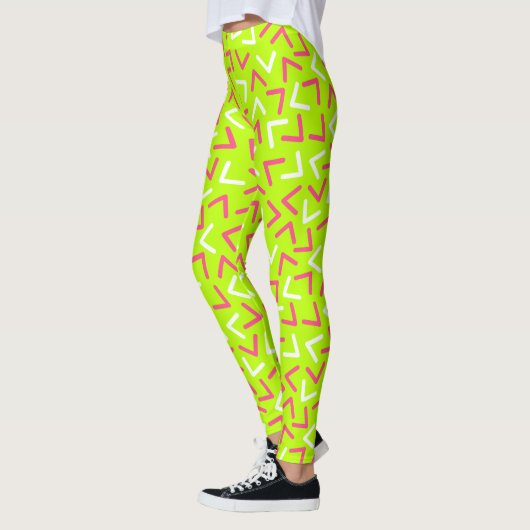 Trendy 80er Pattern Green Leggings (Links)
