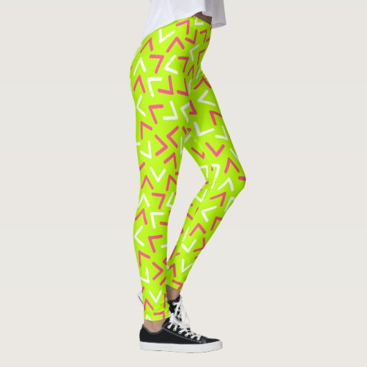Trendy 80er Pattern Green Leggings (Rechts)