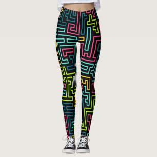 Trendy 80er Pattern Leggings