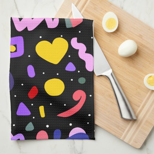 Trendy 80er Pattern Schürze Geschirrtuch (Viertel Falte)