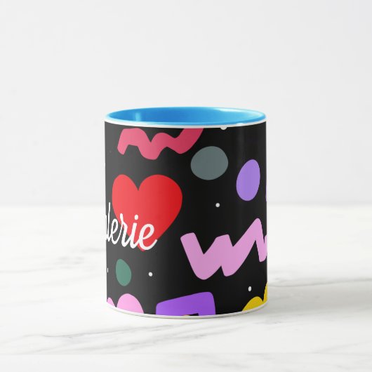 Trendy 80er Pattern Tasse (Zentrum)