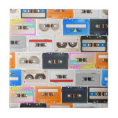 Trendy 80er Retro Cassette Pattern Fliese (Vorderseite)