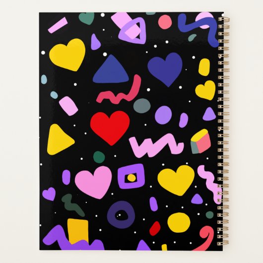 Trendy 80er Style Musterplaner Planer (Rückseite)