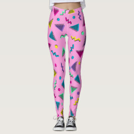 Trendy 80er Style Pink Leggings