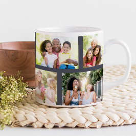 Trendy 8 Picture Masonry Grid Gray Foto Jumbo-Tasse