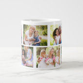 Trendy 8 Picture Masonry Grid Weißes Foto Jumbo-Tasse (Vorderseite)