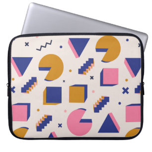 Trendy 90er Memphis geometrisches nahtloses Muster Laptopschutzhülle