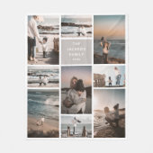 Trendy 9 Foto Collage Custom Keepake Geschenk Fleecedecke (Vorderseite)