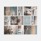 Trendy 9 Foto Collage Custom Keepake Geschenk Fleecedecke (Vorderseite (Horizontal))