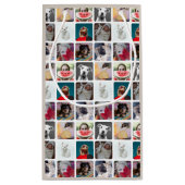 Trendy 9 Photo Pattern Collage Keepsake Kleine Geschenktüte (Rückseite)