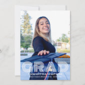 Trendy Abschluss Announcement Card Einladung (Vorderseite)