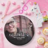 Trendy Abschluss Celebration Foto Pappteller (Party)