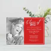 Trendy Abschluss Einladung (Stehend Vorderseite)