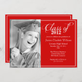 Trendy Abschluss Einladung (Vorne/Hinten)