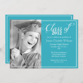 Trendy Abschluss Einladung (Vorne/Hinten)