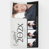 Trendy Abschluss Foto Collage Black Banner (Vertikal)