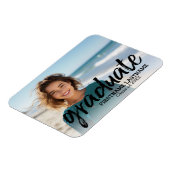 Trendy-Abschluss-Foto mit gebürsteten Buchstaben Magnet (Linke Seite)