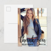 Trendy Abschluss Vielen Dank Foto (Leere Back) Postkarte (Vorne/Hinten)