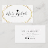 Trendy Abschlussnamen-Einsatzkarte Visitenkarte (Vorne/Hinten)