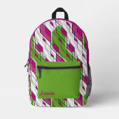 Trendy Abstract Design Bedruckter Rucksack (Vorderseite)