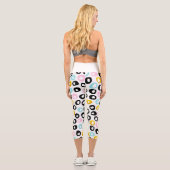 Trendy Abstract Dots Pattern Capri Leggings (Rückseite)