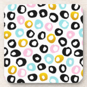 Trendy Abstract Dots Pattern Getränkeuntersetzer (Vorderseite)