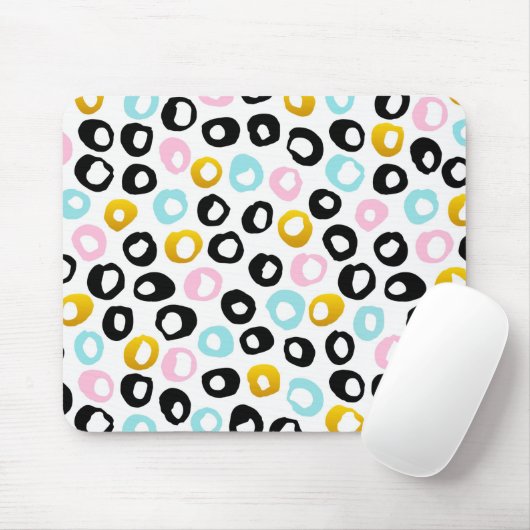 Trendy Abstract Dots Pattern Mousepad (Mit Mouse)