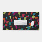 Trendy Abstract Geometric Cube Pattern Schreibtischunterlage (Tastatur & Maus)
