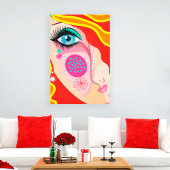 Trendy Abstract Whimsical Artsy Face Eye Canvas Leinwanddruck