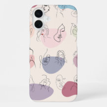 Trendy Abstract Woman Line Art iPhone-Hülle